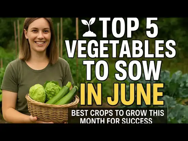 'Video thumbnail for 🌱 Top 5 Vegetables to Sow in June | Best Crops to Grow This Month for Success'