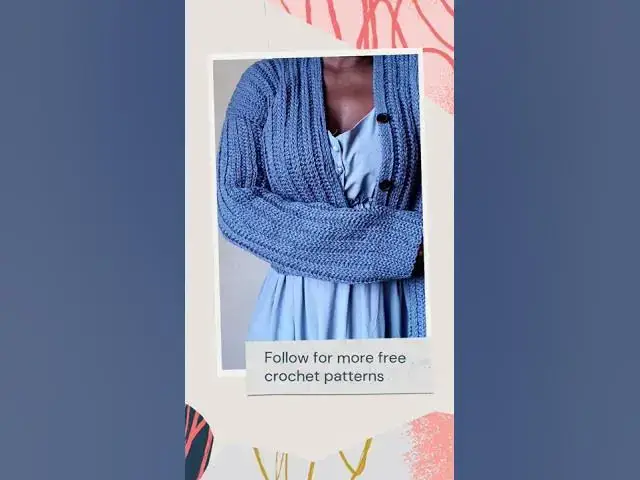 'Video thumbnail for Crochet Crop Cardigan #crochet #freecrochetpattern #shorts'