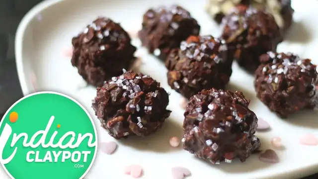 'Video thumbnail for Easy Dark Chocolate Nut Balls Recipe - The Indian Claypot'
