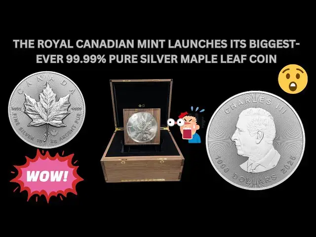 'Video thumbnail for THE ROYAL CANADIAN MINT LAUNCHES ITS BIGGEST EVER 99 99% PURE SILVER MAPLE LEAF COIN - 10KG COIN'