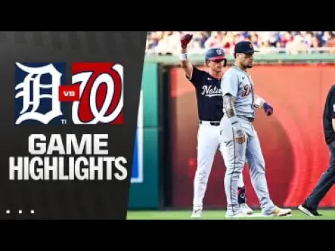 'Video thumbnail for Detroit Tigers at Washington Nationals Full-Game Highlights! | 07/03/2025'