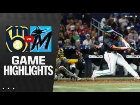 'Video thumbnail for Milwaukee Brewers at Miami Marlins Full-Game Highlights! | 07/05/2025'
