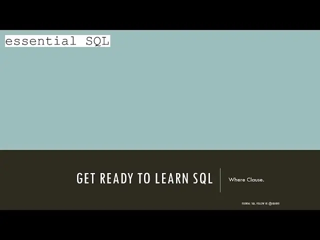 'Video thumbnail for Learning SQL Tutorial - Part 16 -- Where Clause -- Pattern Matching Question and Answers'