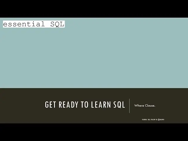'Video thumbnail for Learning SQL Tutorial - Part 5 - Select Statement - Distinct Values and Debugging | Essential SQL'