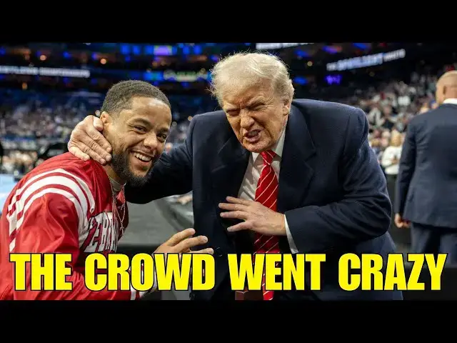 'Video thumbnail for Out Of Nowhere: Trump Shows Up - And Crowd Goes Wild'