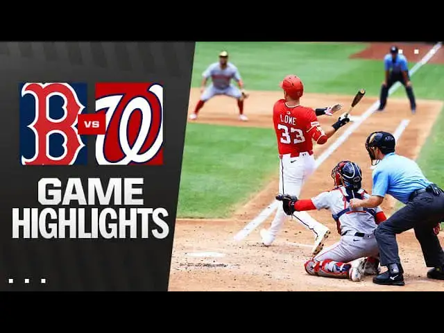 'Video thumbnail for Boston Red Sox at Washington Nationals Full-Game Highlights! | 07/06/2025'