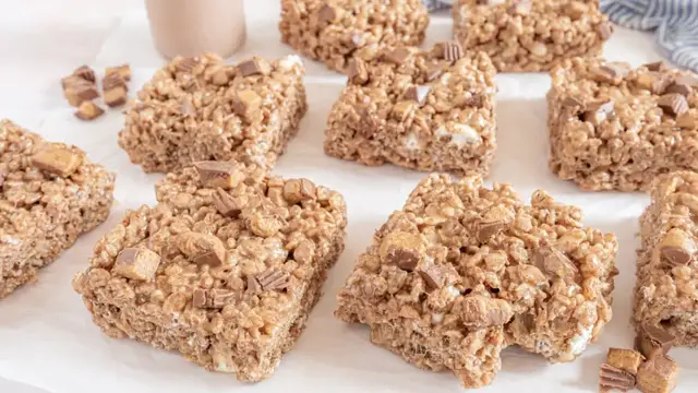 'Video thumbnail for Reese's Rice Krispie Treats Recipe'