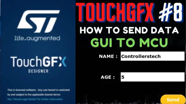 'Video thumbnail for Touch GFX #8. Send Data from UI to MCU || UART'