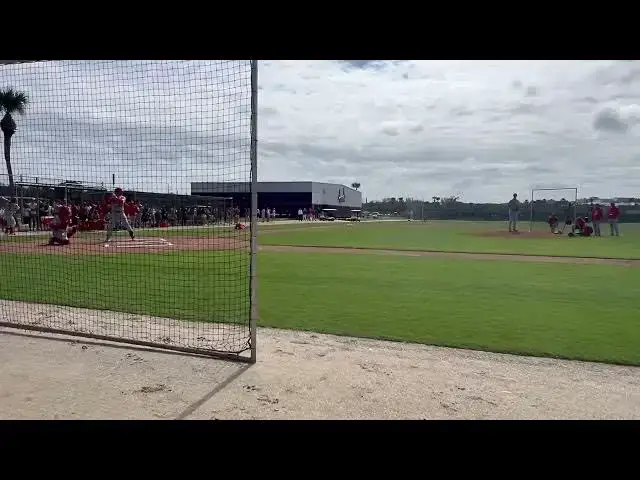 'Video thumbnail for Matthew Liberatore vs Nolan Arenado Live Batting Practice with Cardinals! (2025 MLB Spring Training)'