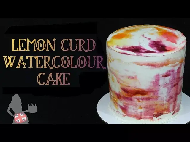 'Video thumbnail for How To Make A WATERCOLOUR CAKE With Lemon Curd'