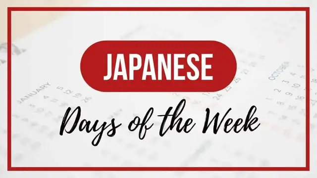 'Video thumbnail for Spell and Pronounce Days of the Week in Japanese'