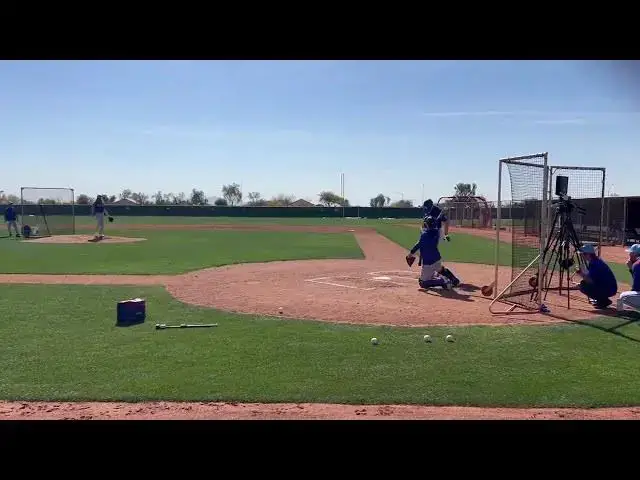 'Video thumbnail for Jon Gray vs. Corey Seager Live Batting Practice with Texas Rangers! (2025 MLB Spring Training)'